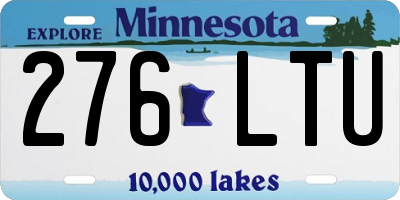 MN license plate 276LTU