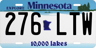 MN license plate 276LTW