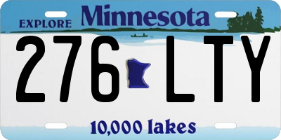 MN license plate 276LTY