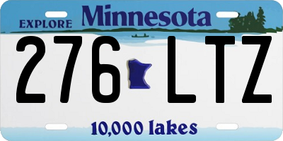 MN license plate 276LTZ