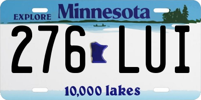 MN license plate 276LUI