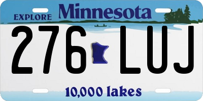 MN license plate 276LUJ