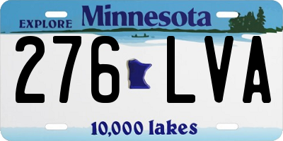 MN license plate 276LVA