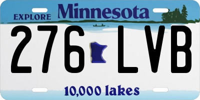 MN license plate 276LVB