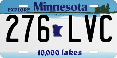 MN license plate 276LVC