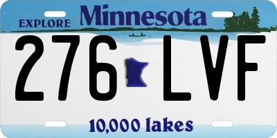 MN license plate 276LVF
