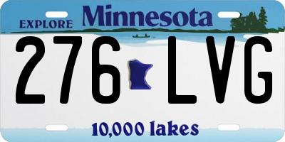 MN license plate 276LVG