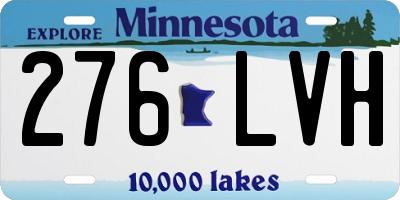 MN license plate 276LVH