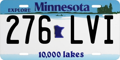 MN license plate 276LVI