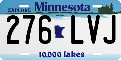 MN license plate 276LVJ