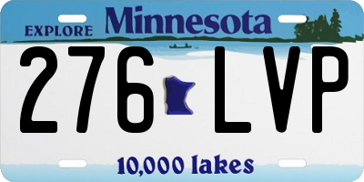 MN license plate 276LVP