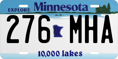 MN license plate 276MHA