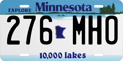 MN license plate 276MHO