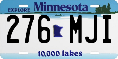 MN license plate 276MJI