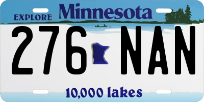 MN license plate 276NAN