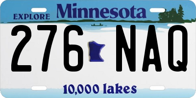 MN license plate 276NAQ