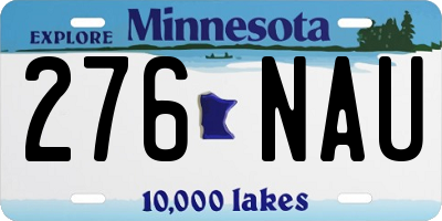 MN license plate 276NAU