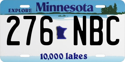 MN license plate 276NBC