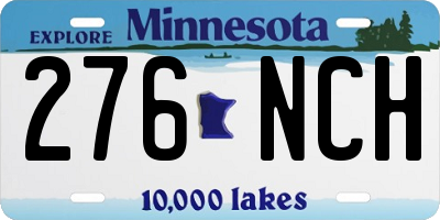 MN license plate 276NCH