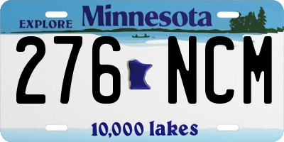 MN license plate 276NCM
