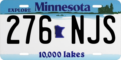 MN license plate 276NJS