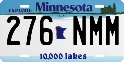 MN license plate 276NMM