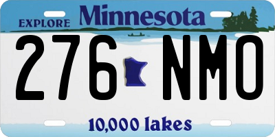 MN license plate 276NMO