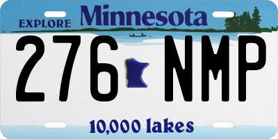 MN license plate 276NMP