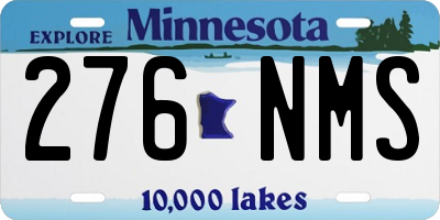 MN license plate 276NMS
