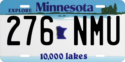 MN license plate 276NMU