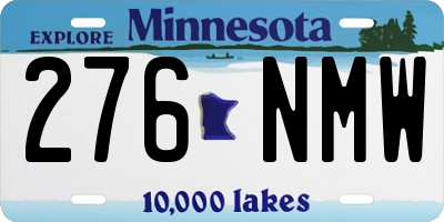 MN license plate 276NMW