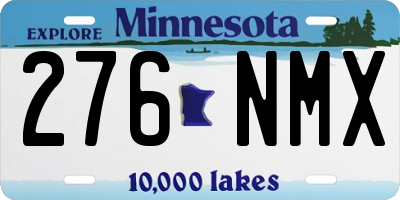 MN license plate 276NMX