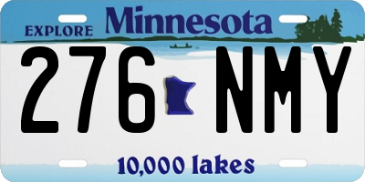 MN license plate 276NMY