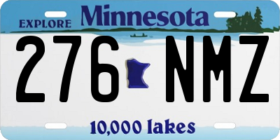 MN license plate 276NMZ