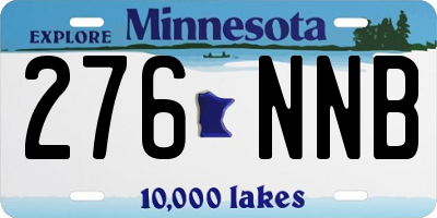 MN license plate 276NNB