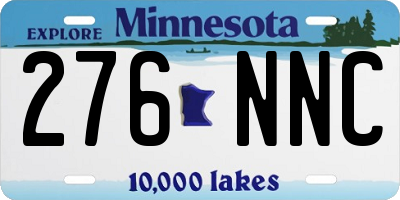 MN license plate 276NNC