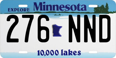 MN license plate 276NND