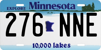 MN license plate 276NNE