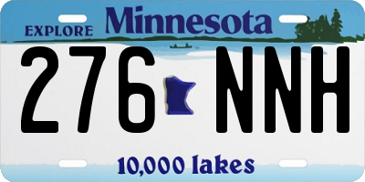 MN license plate 276NNH