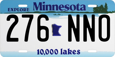 MN license plate 276NNO