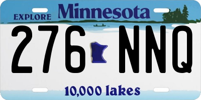 MN license plate 276NNQ