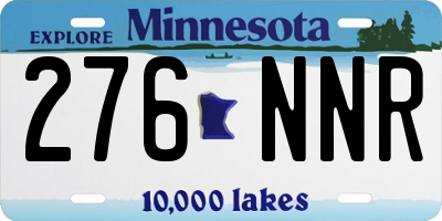 MN license plate 276NNR