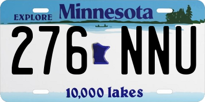 MN license plate 276NNU