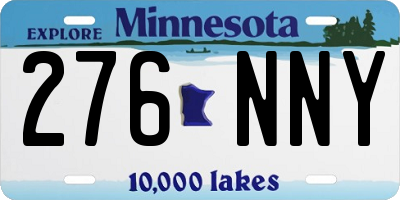MN license plate 276NNY