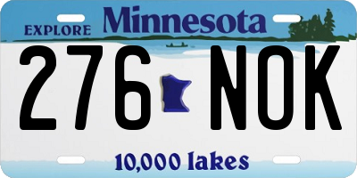 MN license plate 276NOK