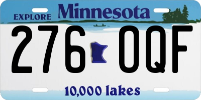 MN license plate 276OQF