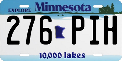 MN license plate 276PIH