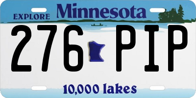 MN license plate 276PIP