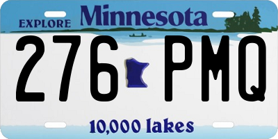 MN license plate 276PMQ