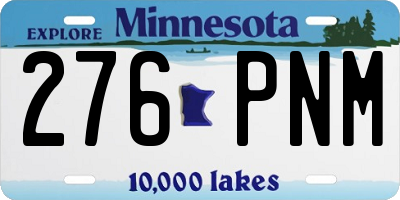 MN license plate 276PNM